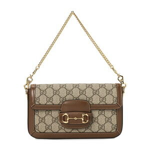 Gucci Horsebit 1955 shoulder bag beige ebony GG Supreme brown